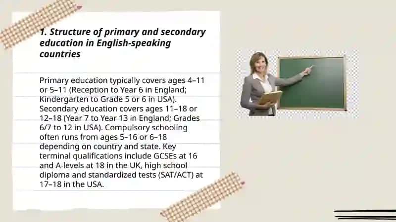 Education system in English-speaking countries 3