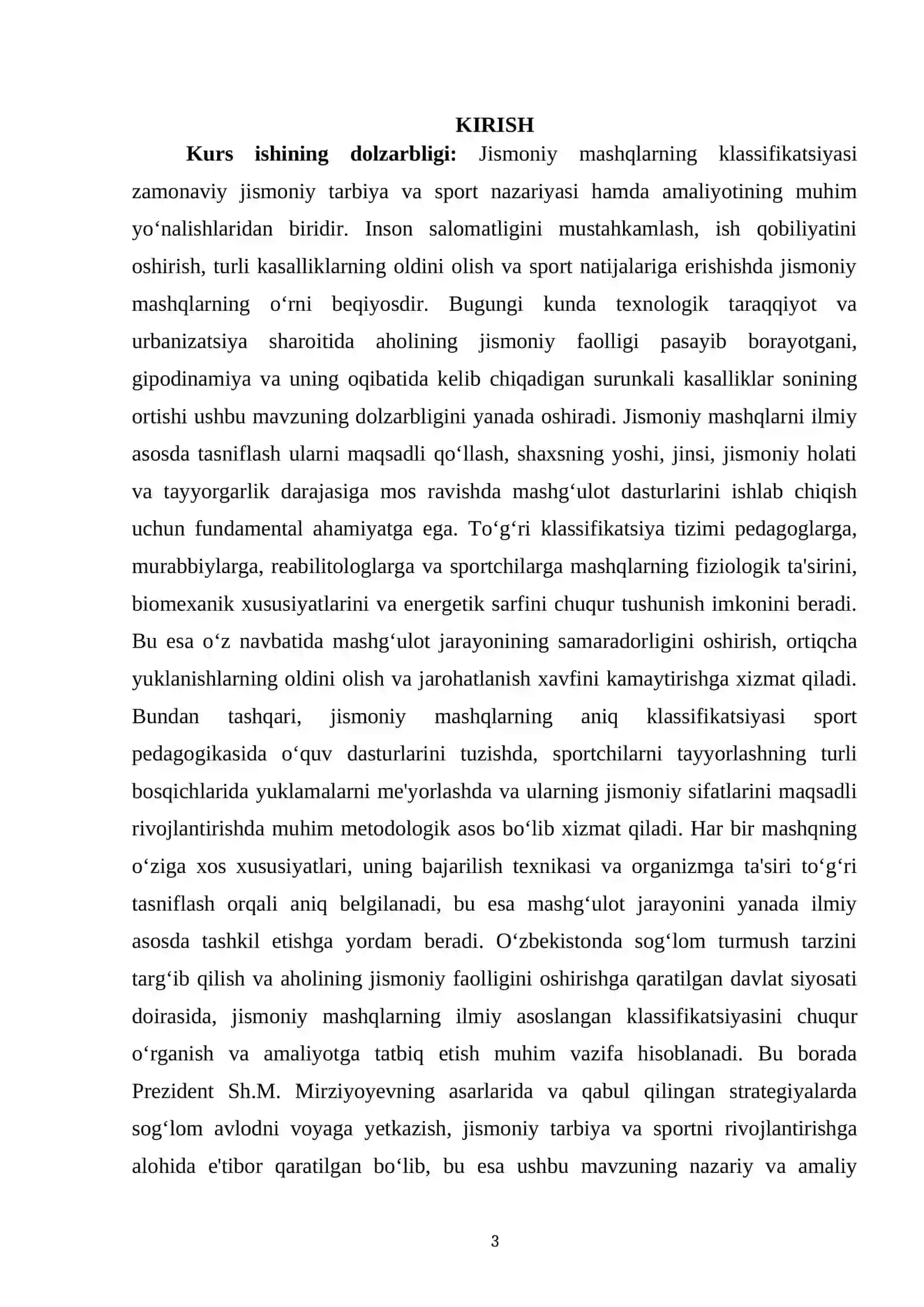 JISMONIY MASHQLARNING KLASSISFIKATSIYASI 3