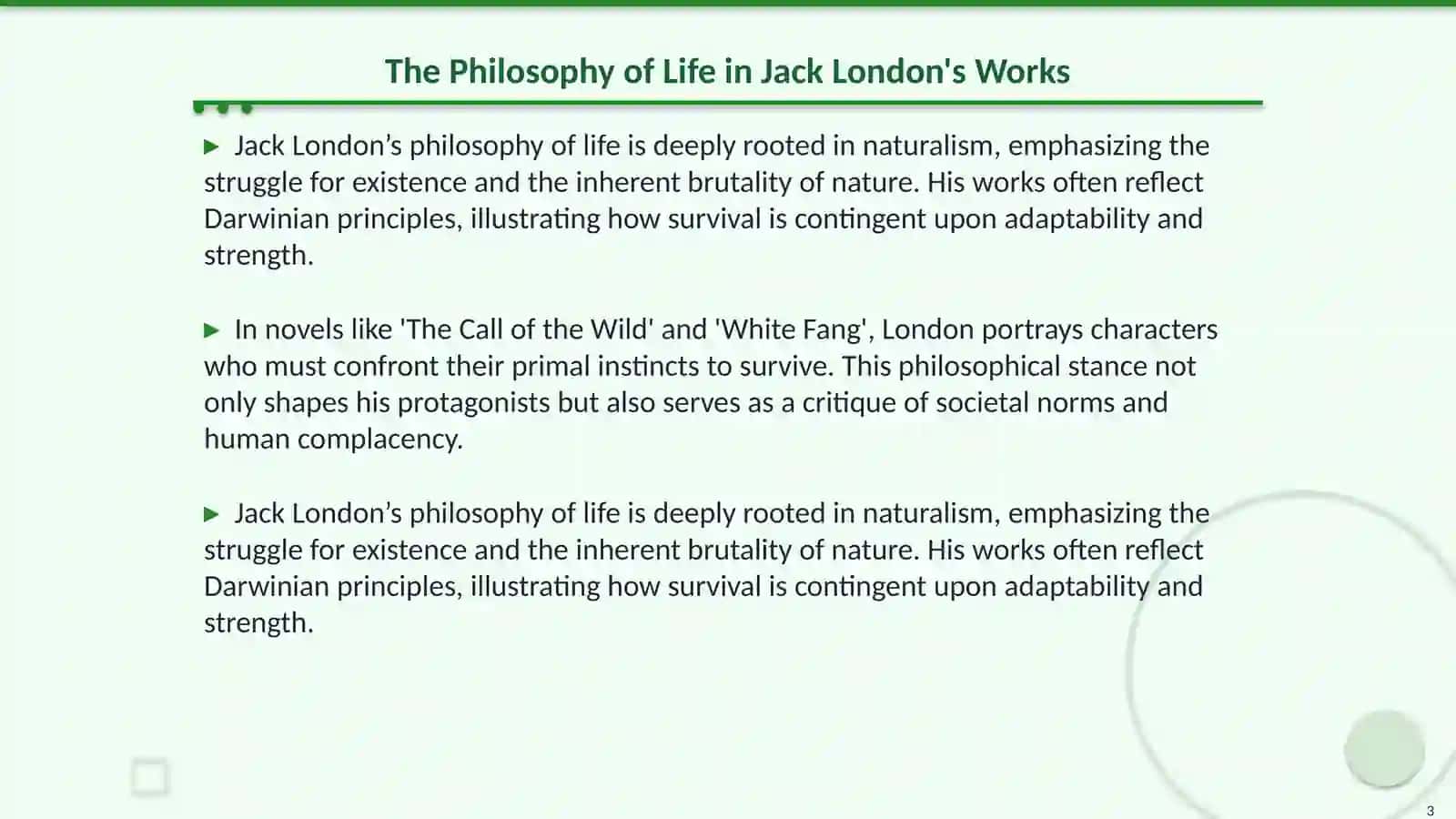 The love of life Jek London 3