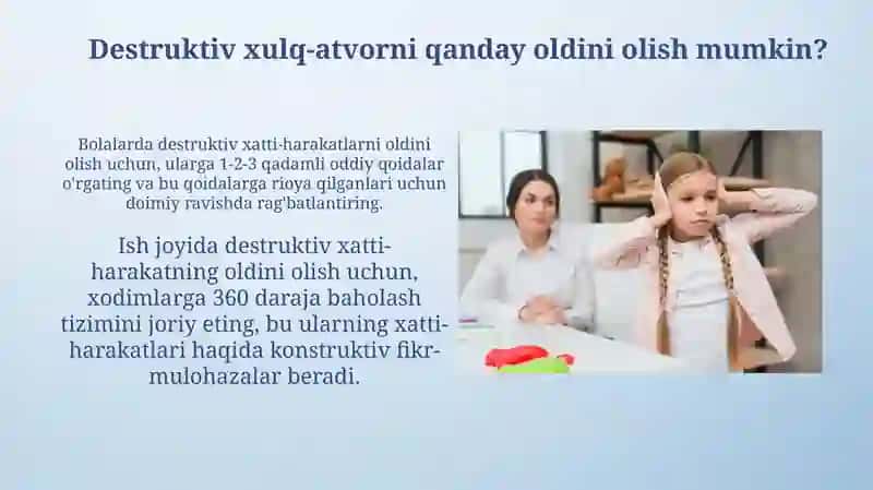 Destruktiv xulq-atvor 3