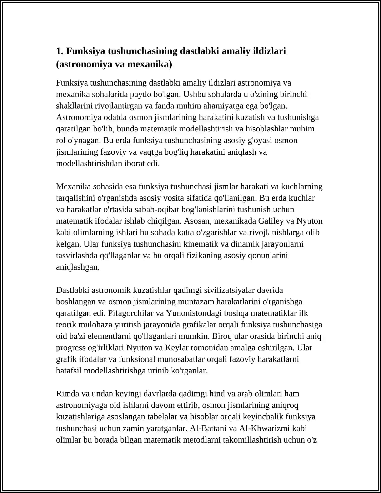 FUNKSIYA TUSHUNCHASINING PAYDO BÒLISHI VA RIVOJLANISH TARIXI 3