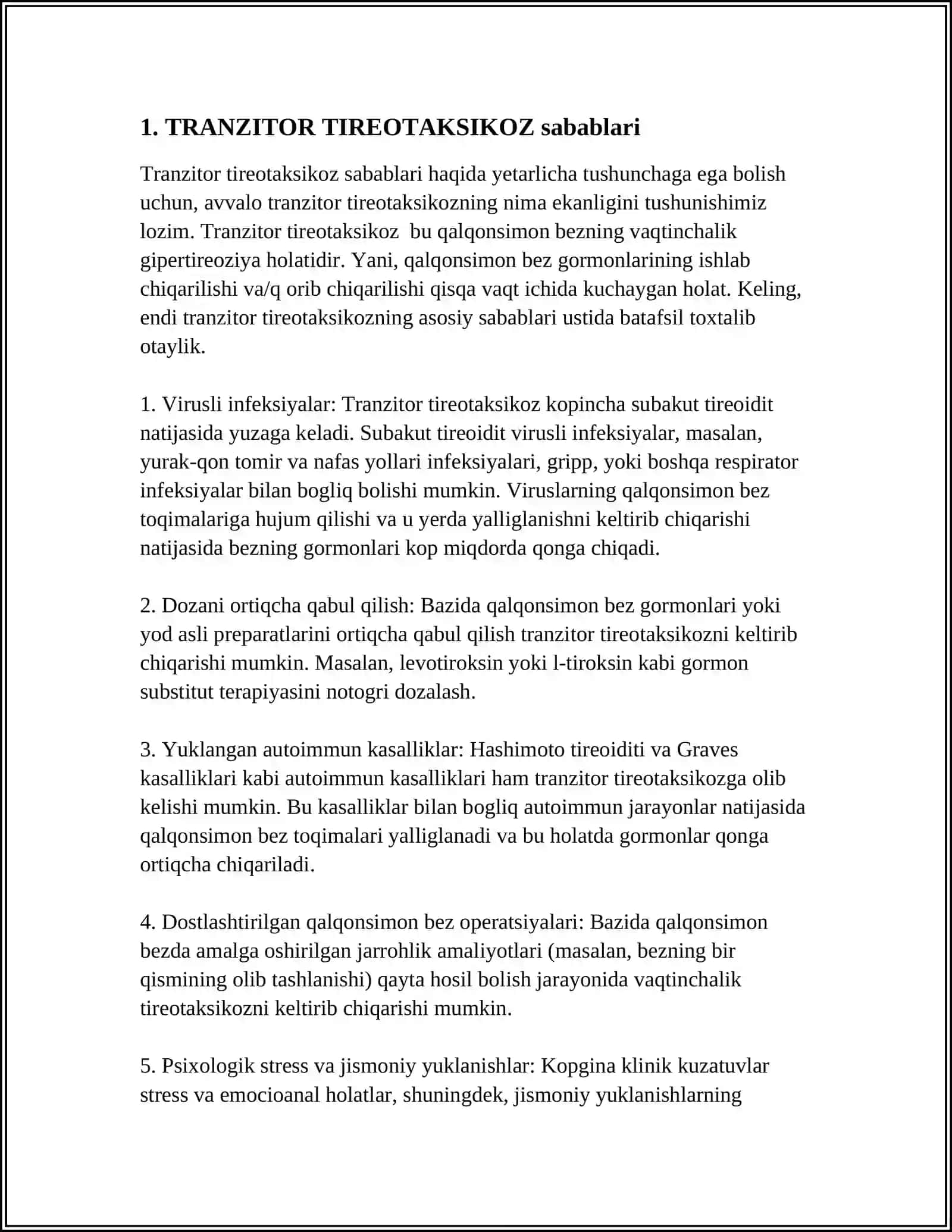 TRANZITOR TIREOTAKSIKOZ 3