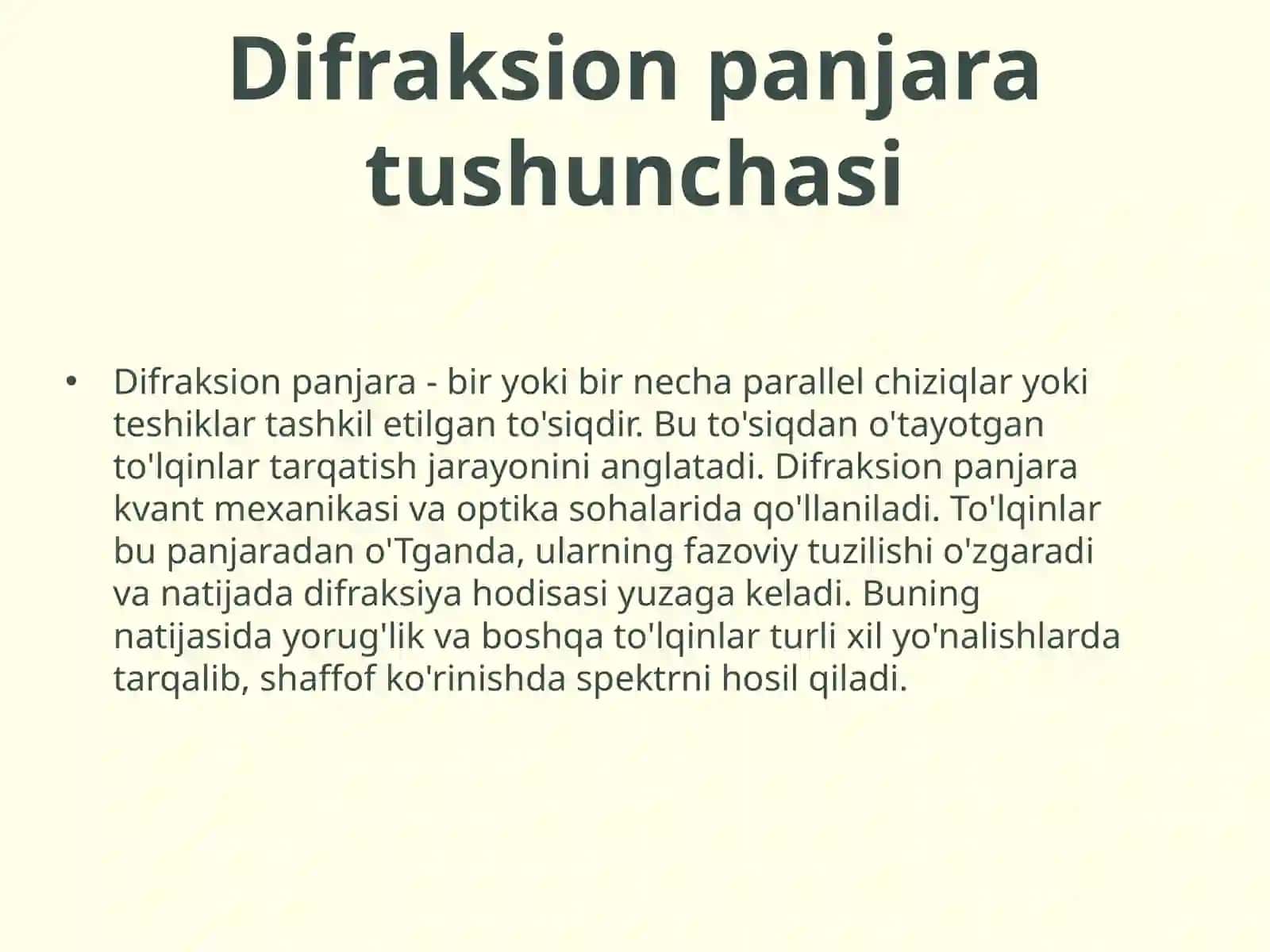 Difraksion panjara 3