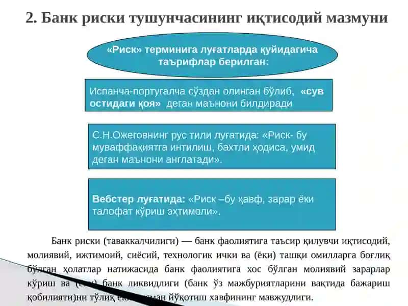 Тижорат банклари рискларива уларни бошқариш 3