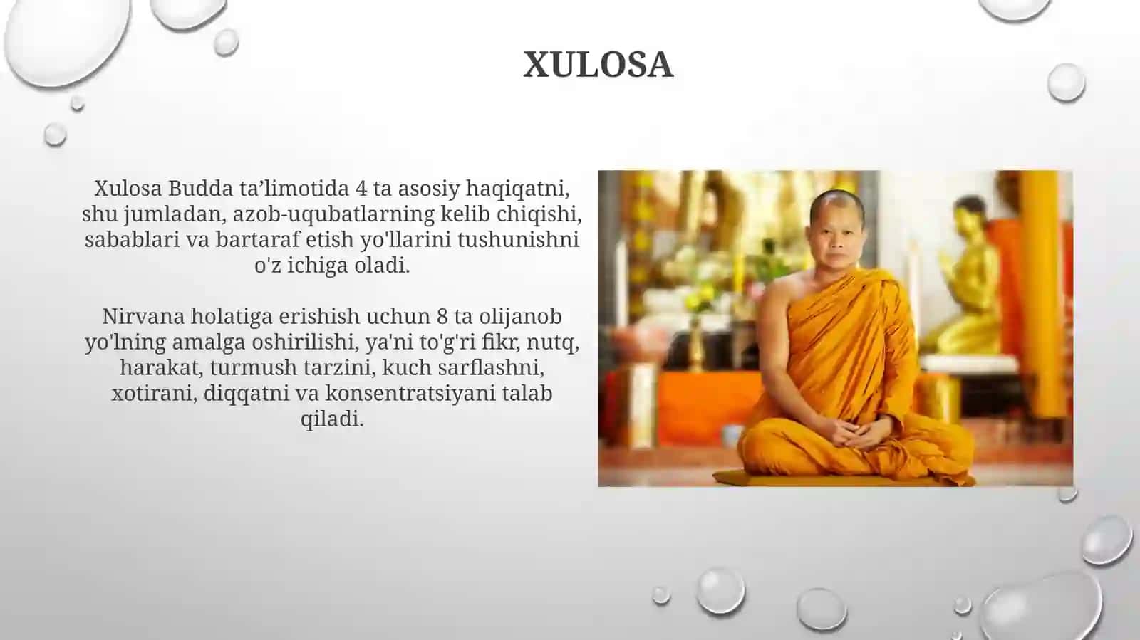 Buddizmta’limotida-to‘rtoliyxaqiqat, nirvanahaqidagiqarashlar 3
