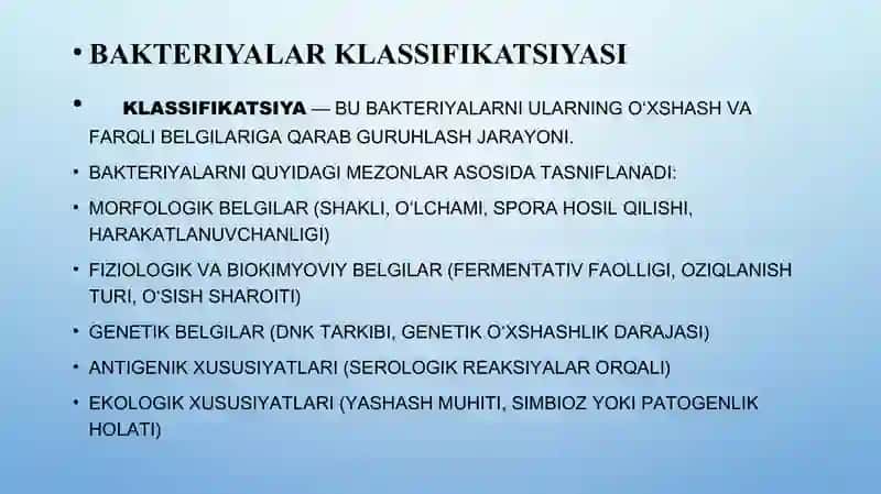 Bakteriyalar klassifikatsiyasi, toksonomiyasi 3