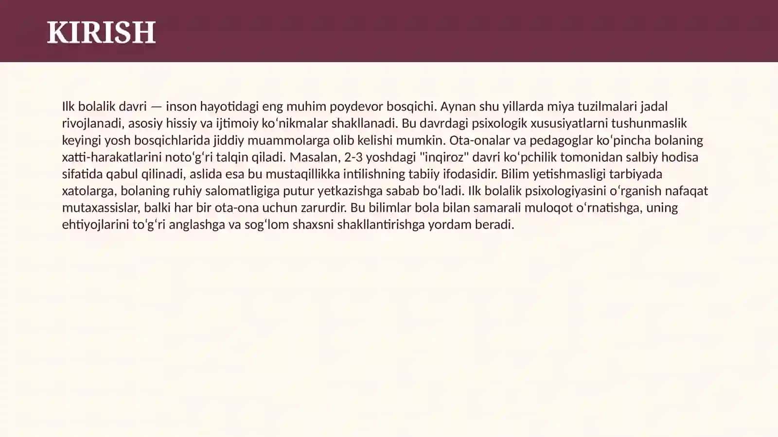 ILK BOLALIK DAVRI PSIXOLOGIK XUSUSIYATLARI 3