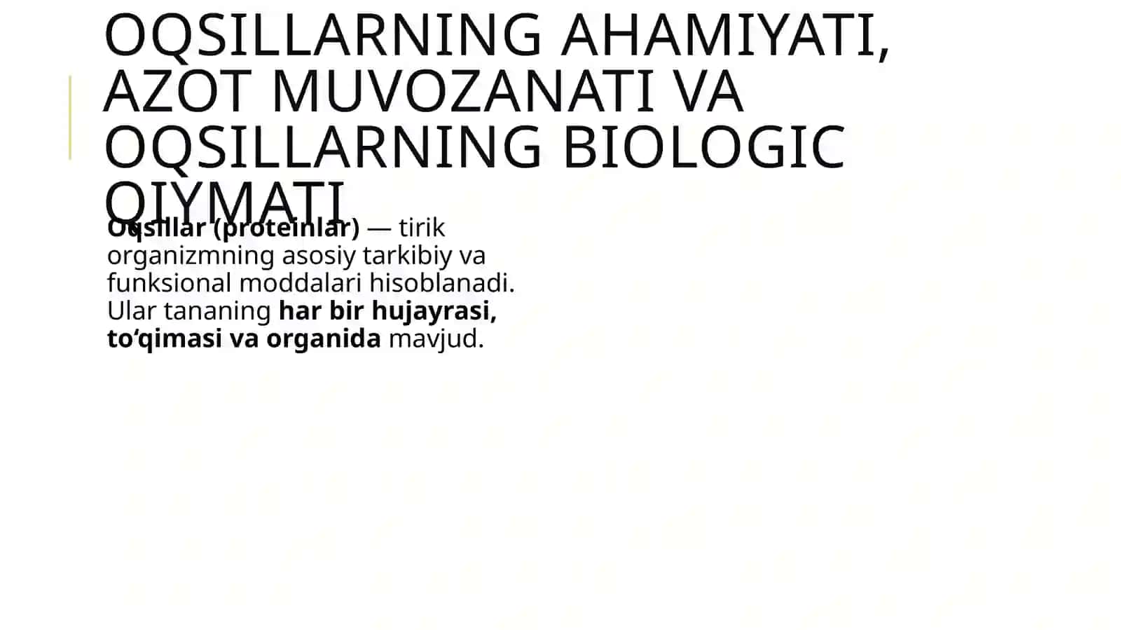Oqsillarning  hazmlanishi va so’rilishi 3