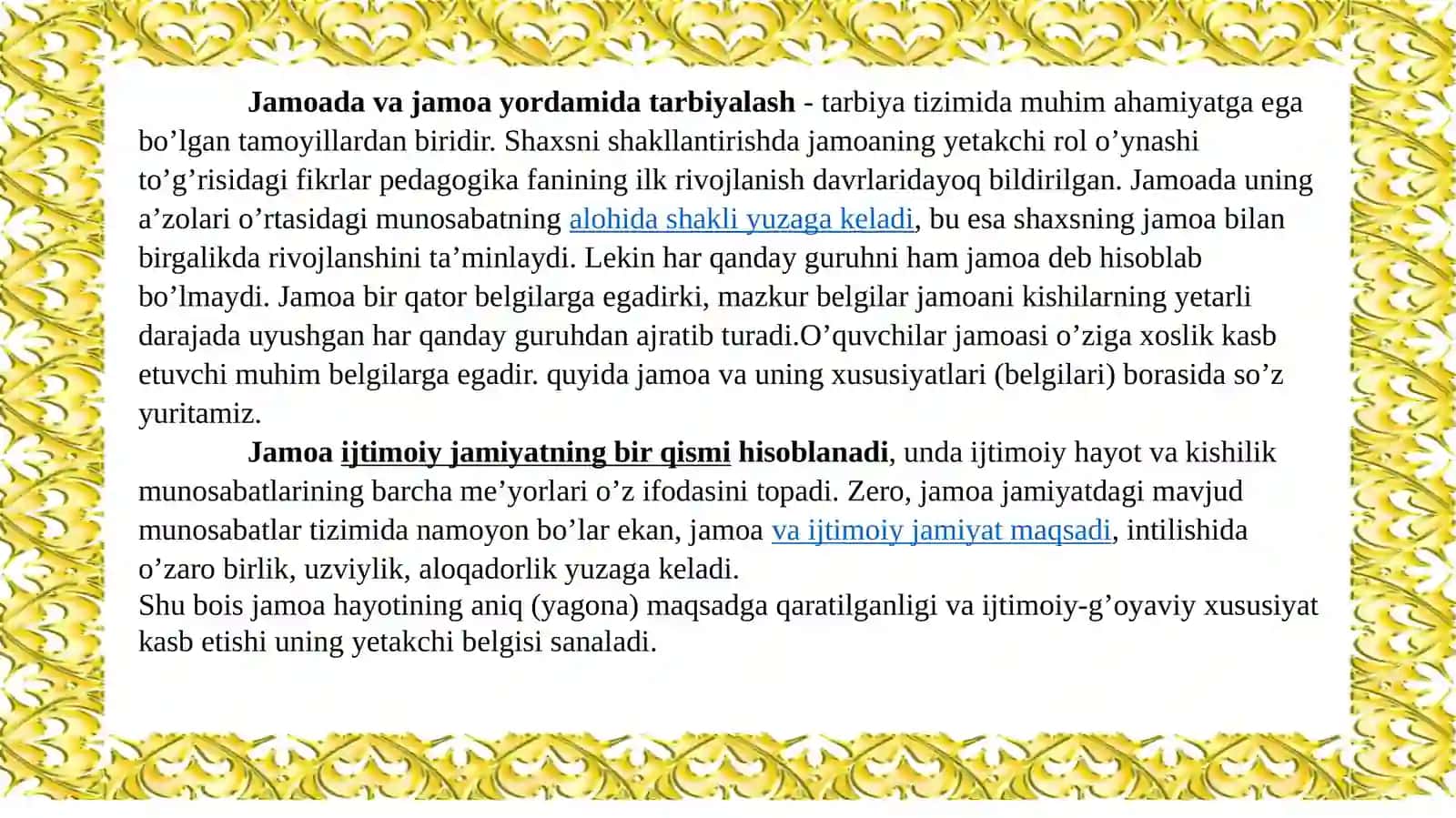 Mexnat jamoasi va uning shakllanishi 3