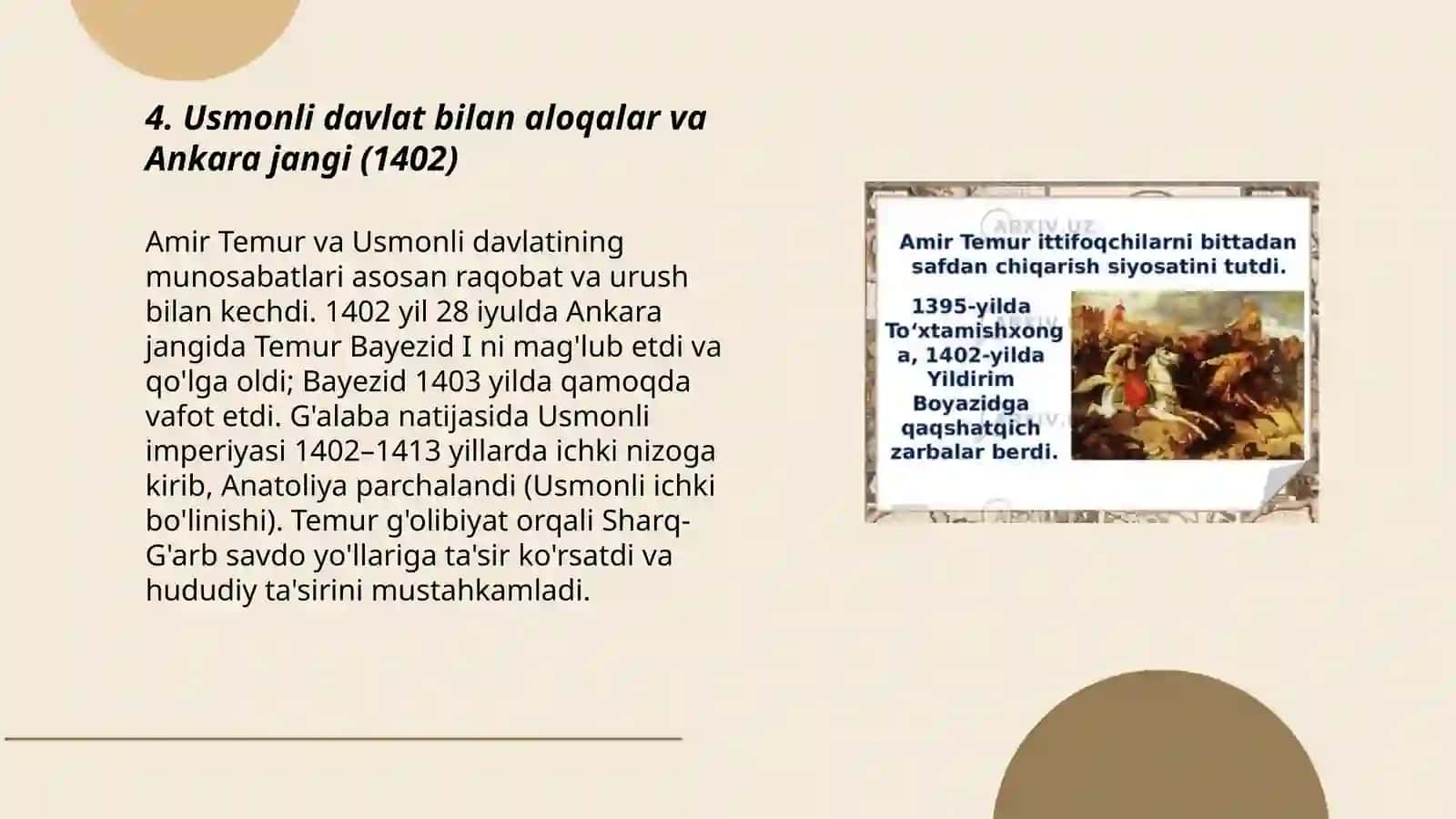 Amir Temur tashqi siyosati 3