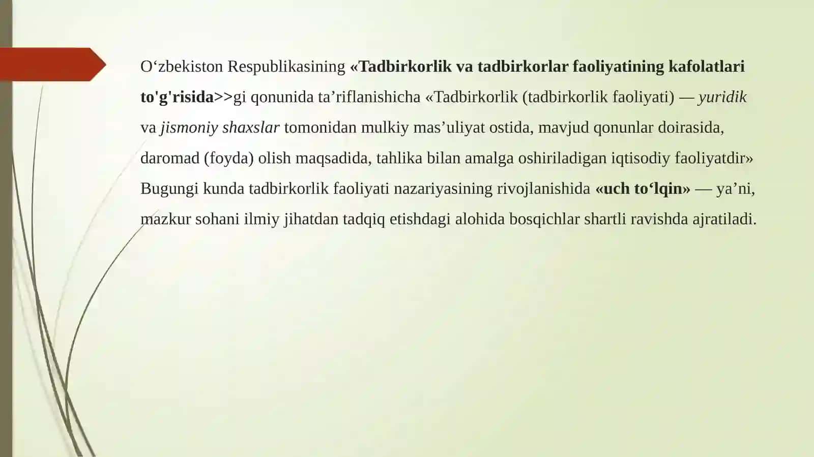 TADBIRKORLIK KAPITALI VA UNING AYLANISHI 3