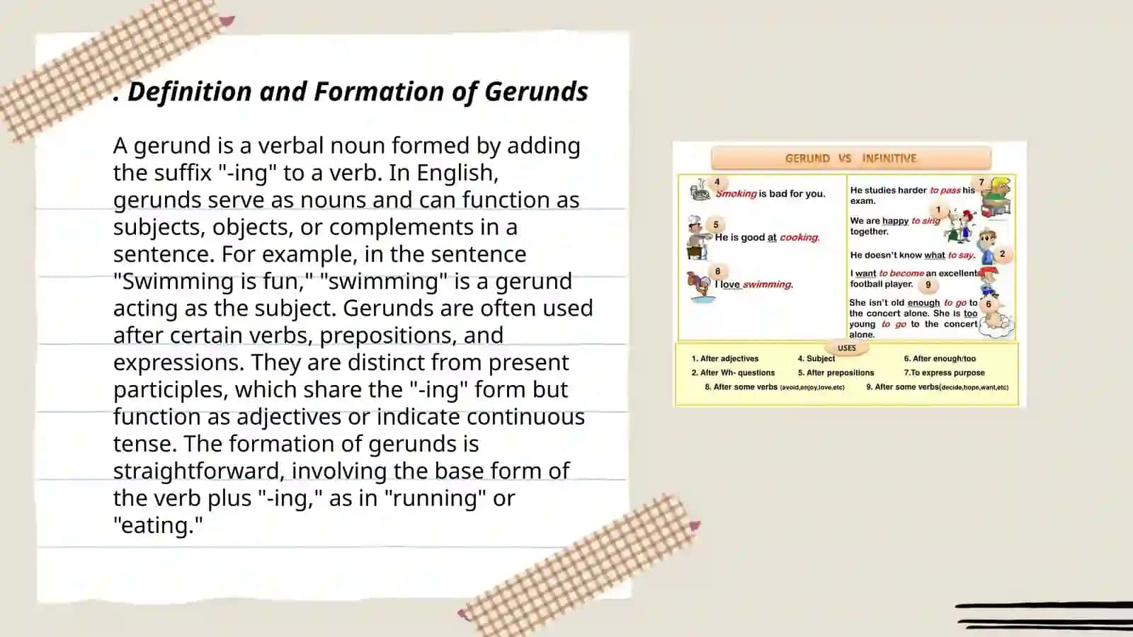 Formation of Gerunds 3