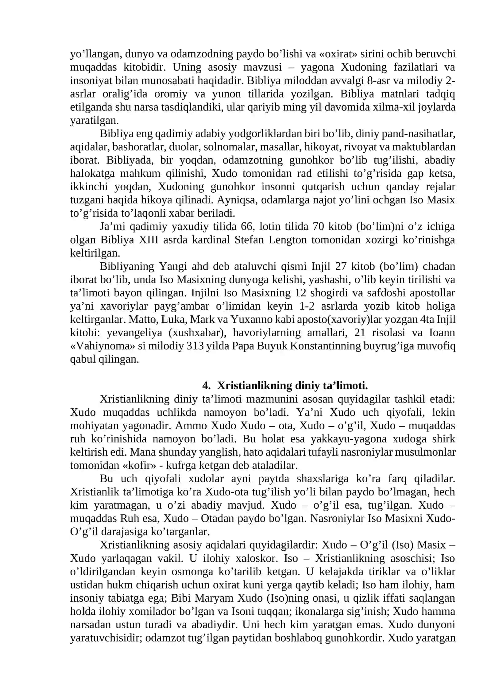 Xristianlik dini tarixi va falsafasi 3