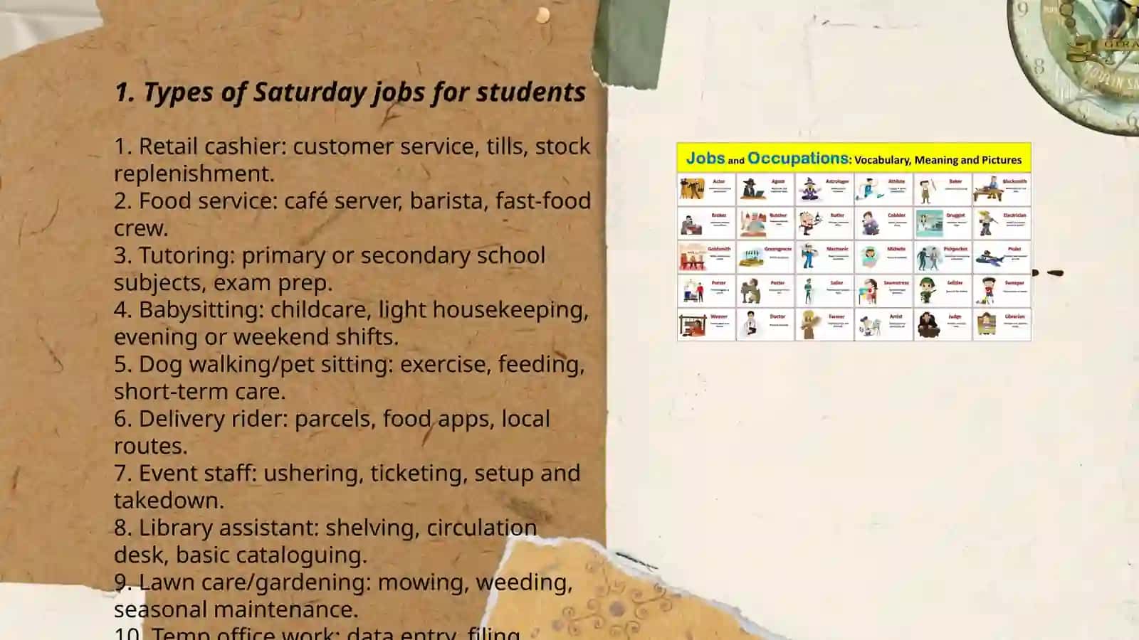 Saturday jobs 3