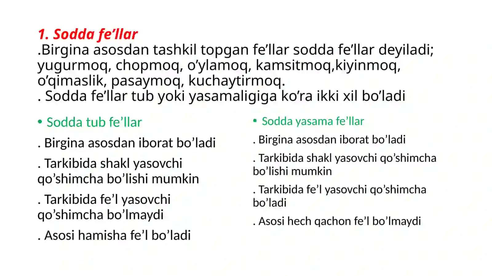 Fe’l so‘z turkumi 3