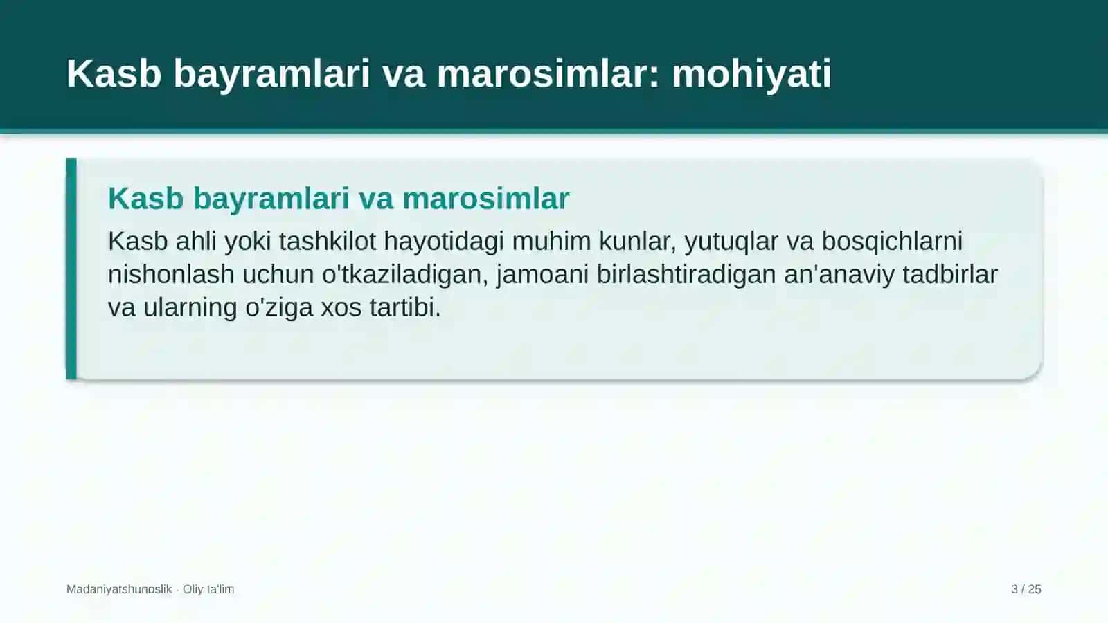 Yakka tartibdagi uy-joy qurilishida kasb bayramlari va marosimlar 3