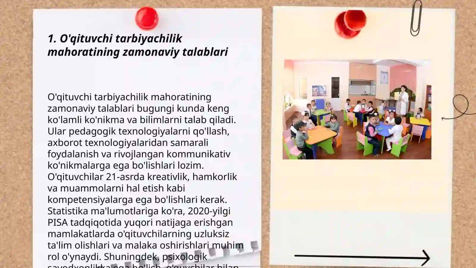 O'qituvchi tarbiyachilik mahoratining zamonaviy talablari 3