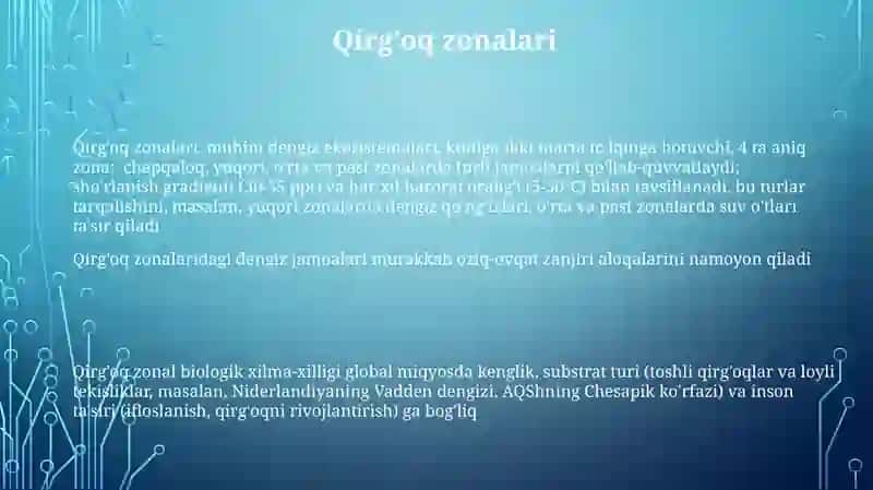 Dengizdagi organizmlar jamoalari 3