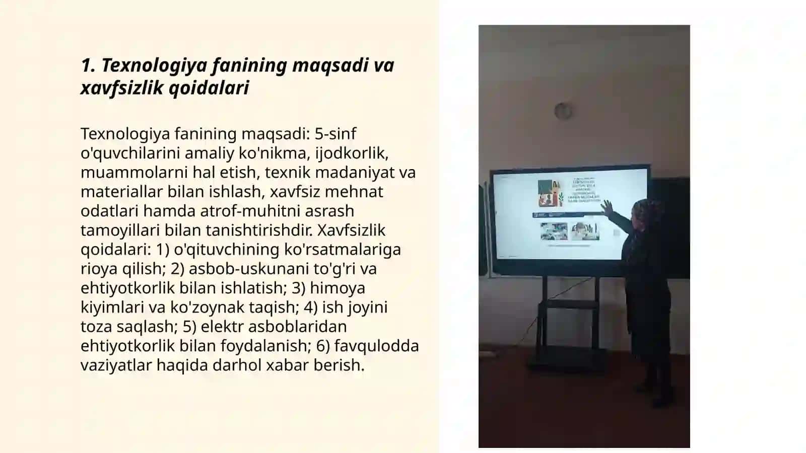 Texnologiya fanining mazmuni 3