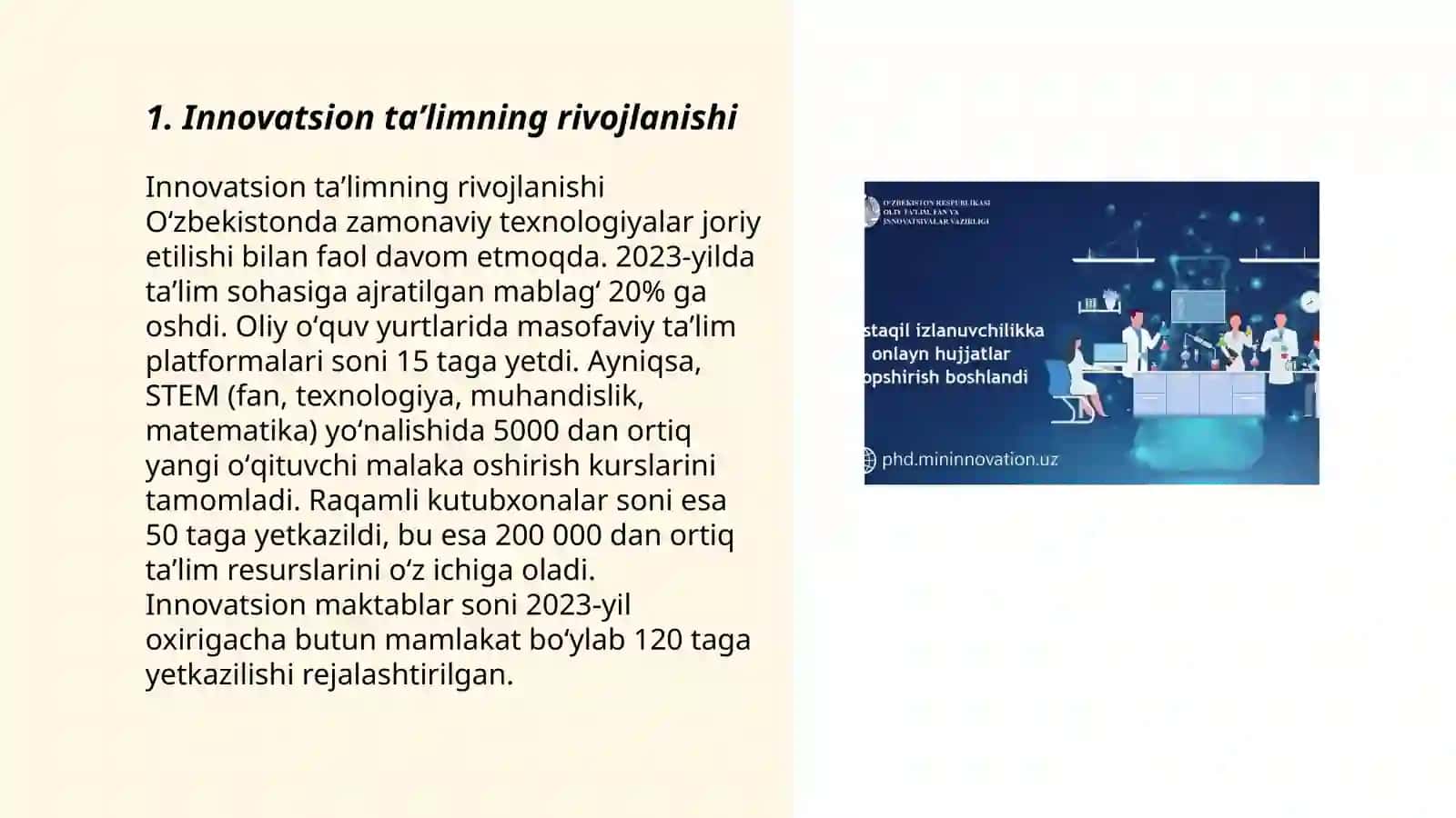 Innovatsion taʼlimning rivojlanishi 3