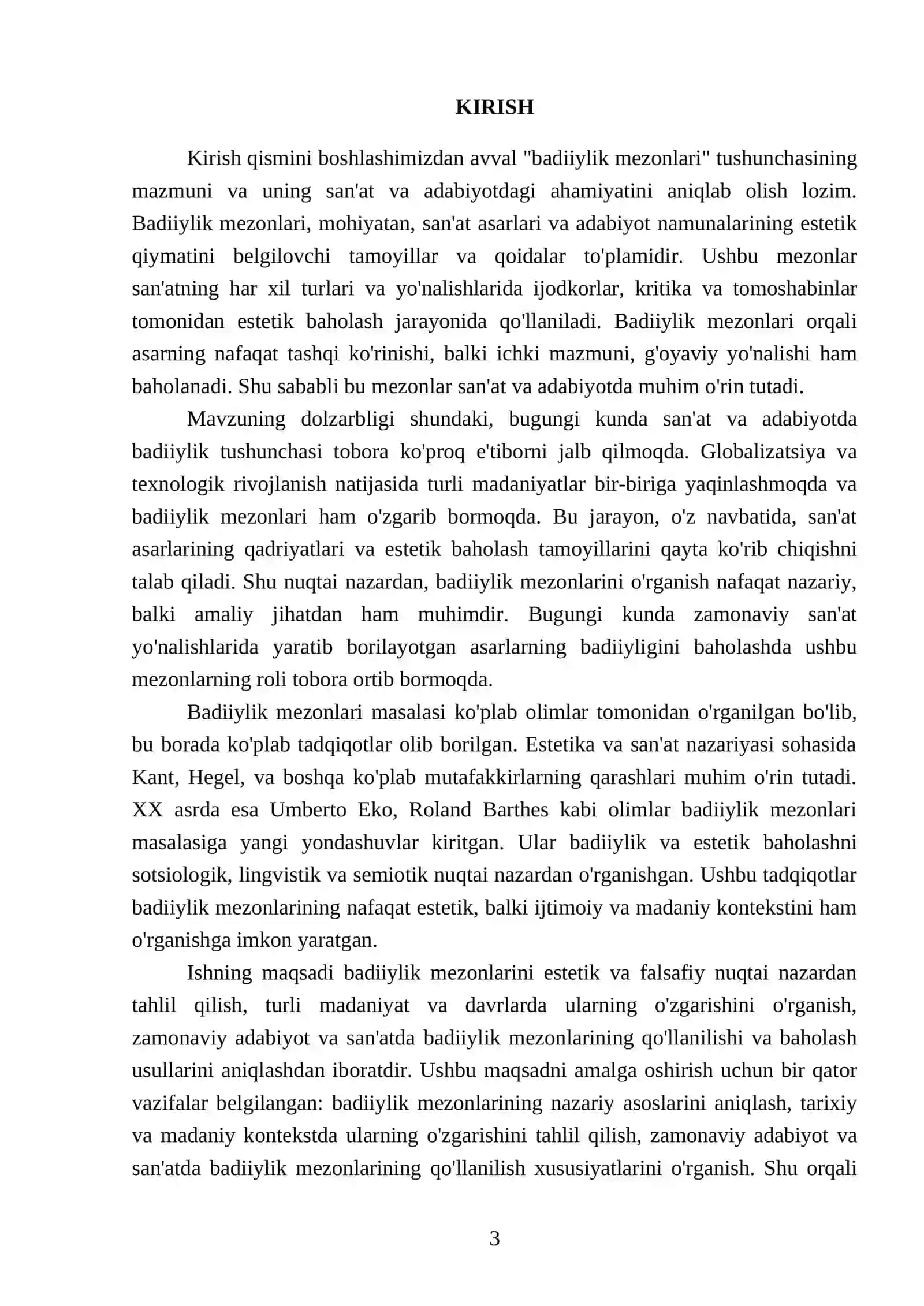 Badiiylik mezonlari 3