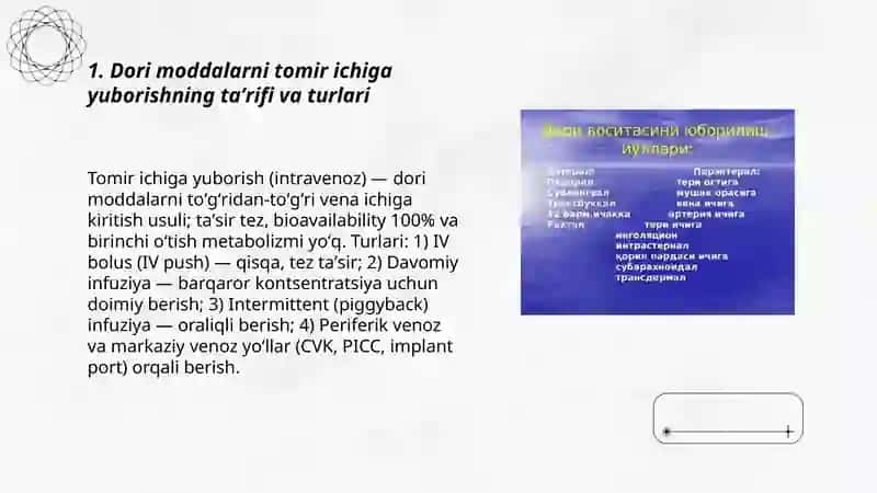 Dori moddalarni tomir ichiga yuborish 3