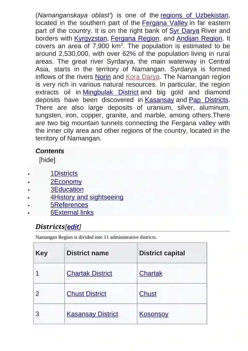 Namangan Region Plan 3