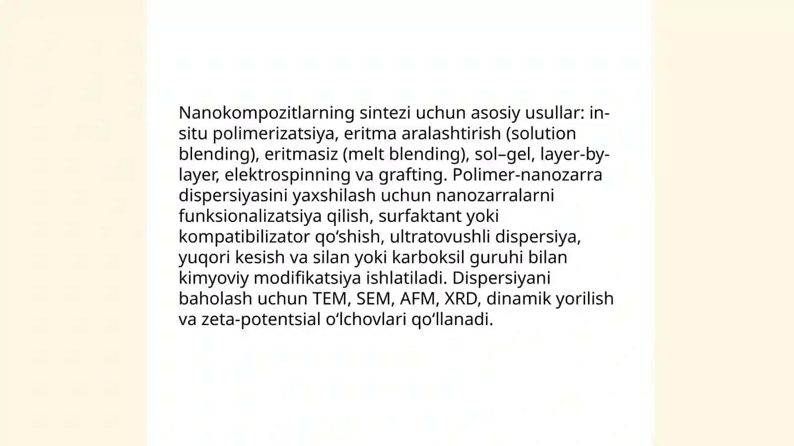 Nanokompozitlar va ularning fizik xususiyatlari 3