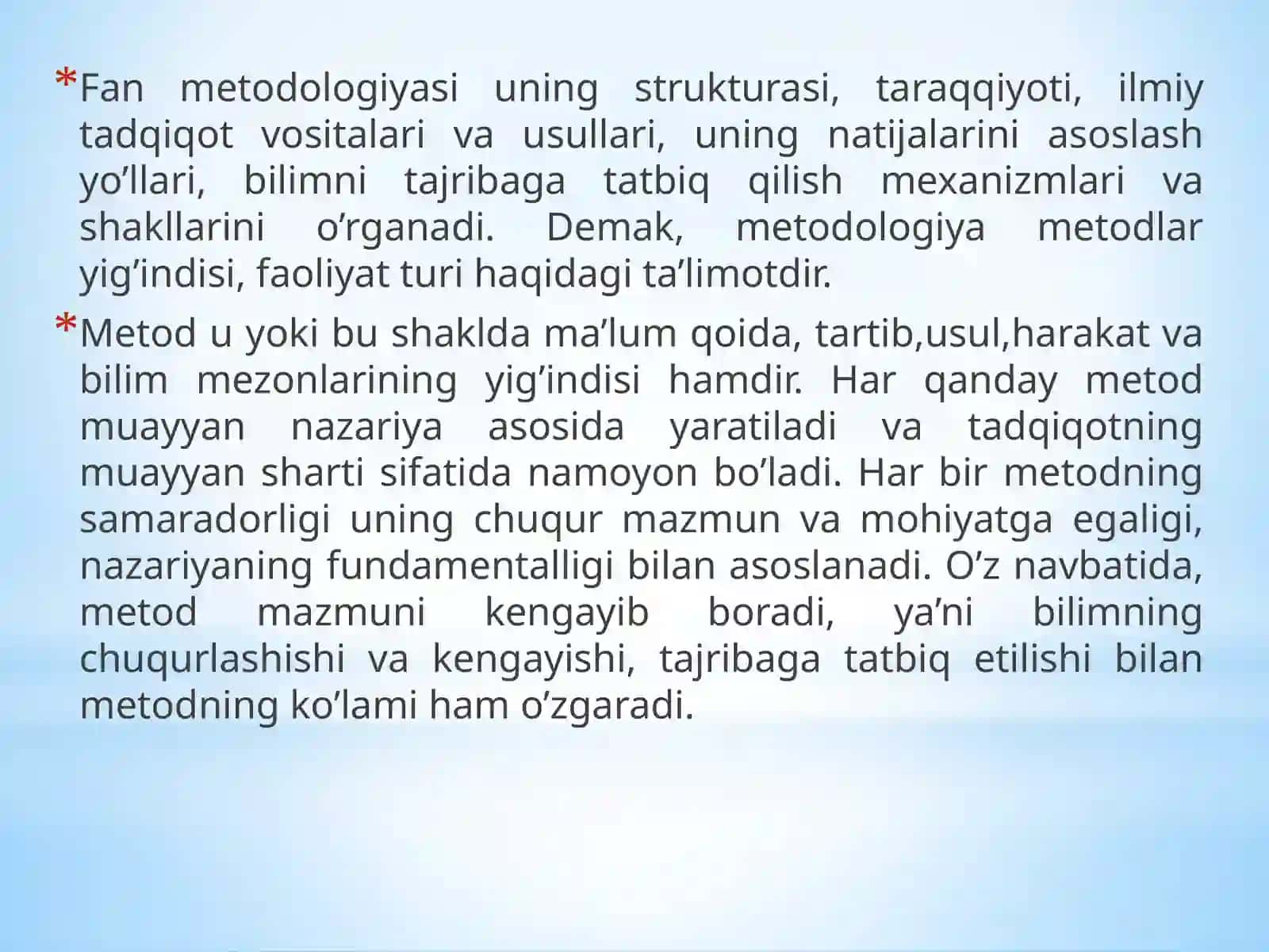 FALSAFADA METOD VA METODOLOGIYA 3