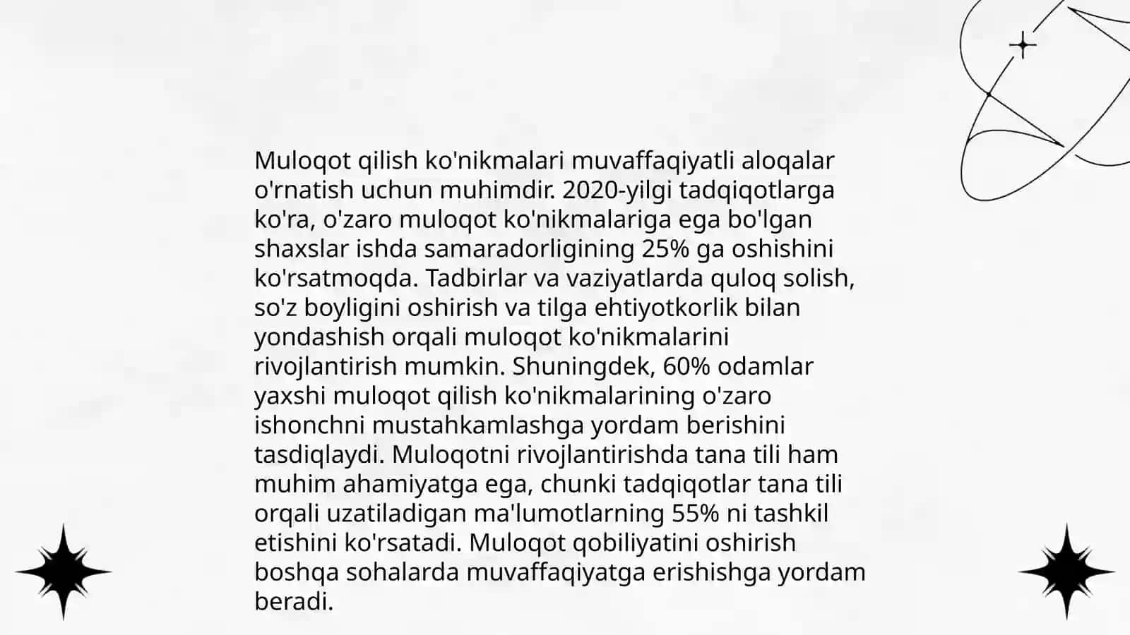 Muloqot qilish ko'nikmalari 3