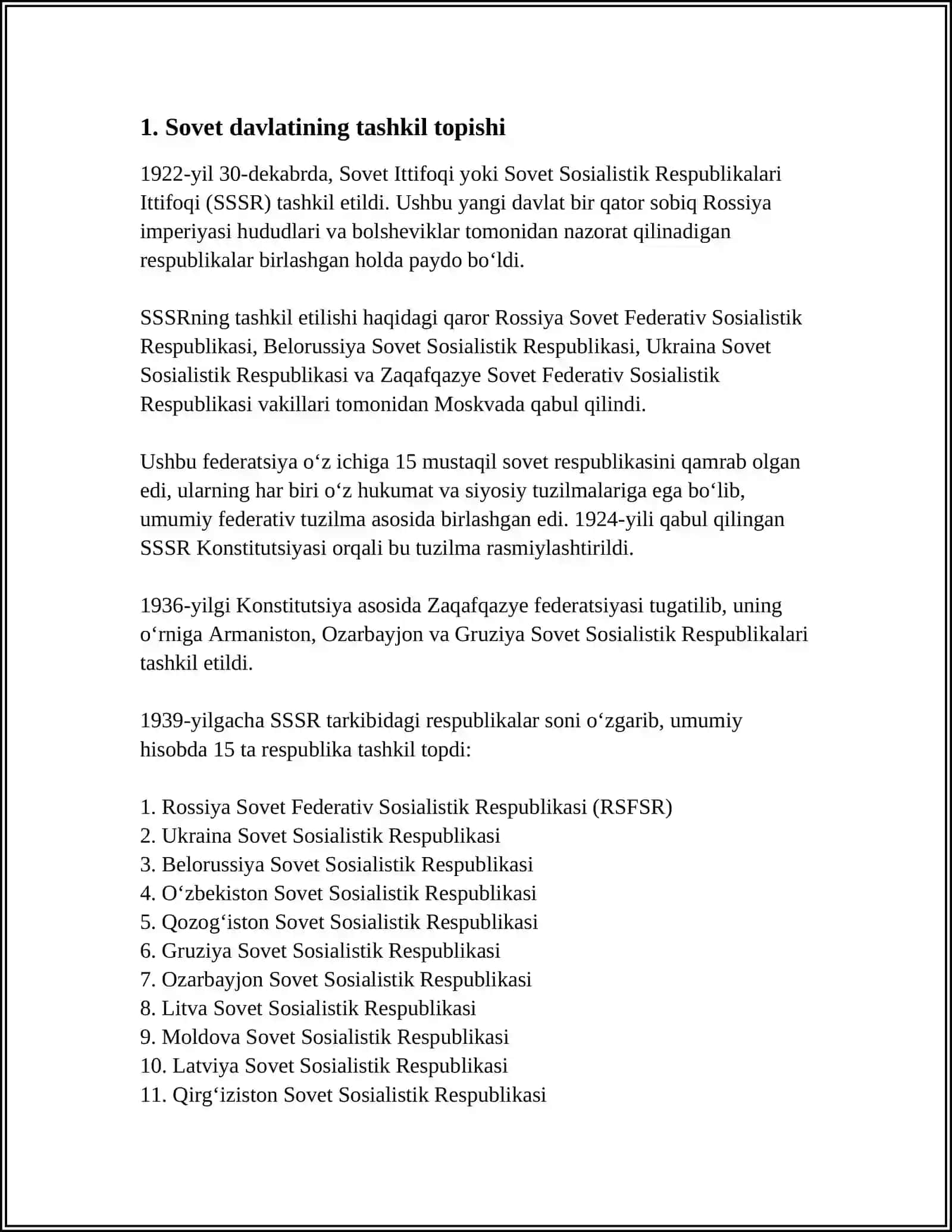 SOVET DAVLATINING INQIROZGA YUZ TUTISHI 3