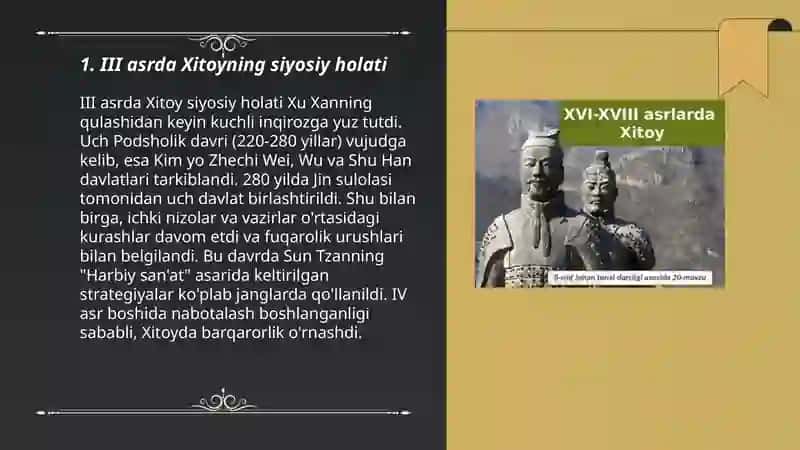 III asrda Xitoyning siyosiy holati 3