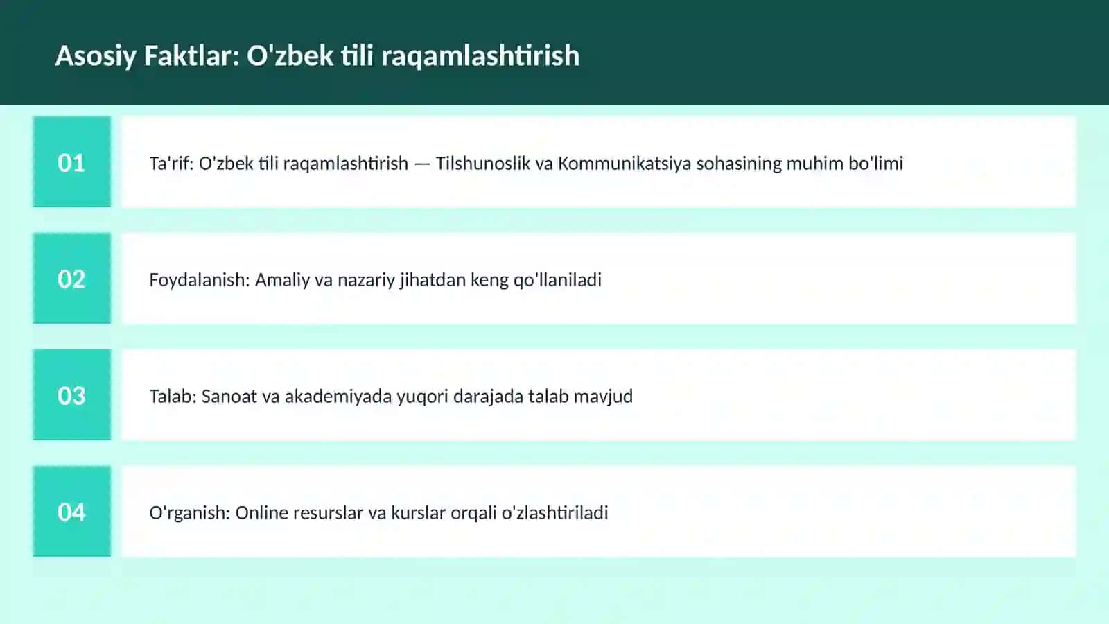 O'zbek tili raqamlashtirish 3