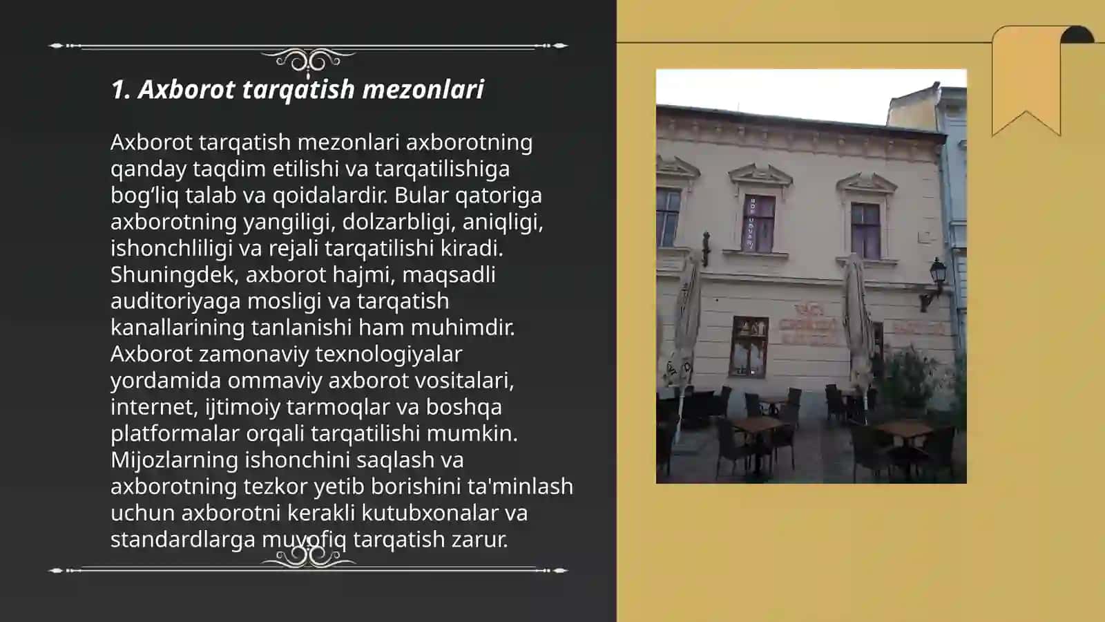 Axborot tarqatish mezonlari 3