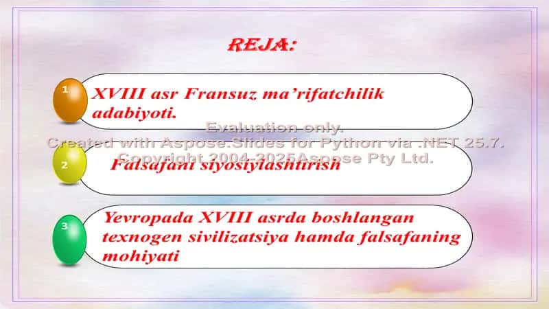 XVIII asr fransuz ma'rifatchilik harakatlari 3