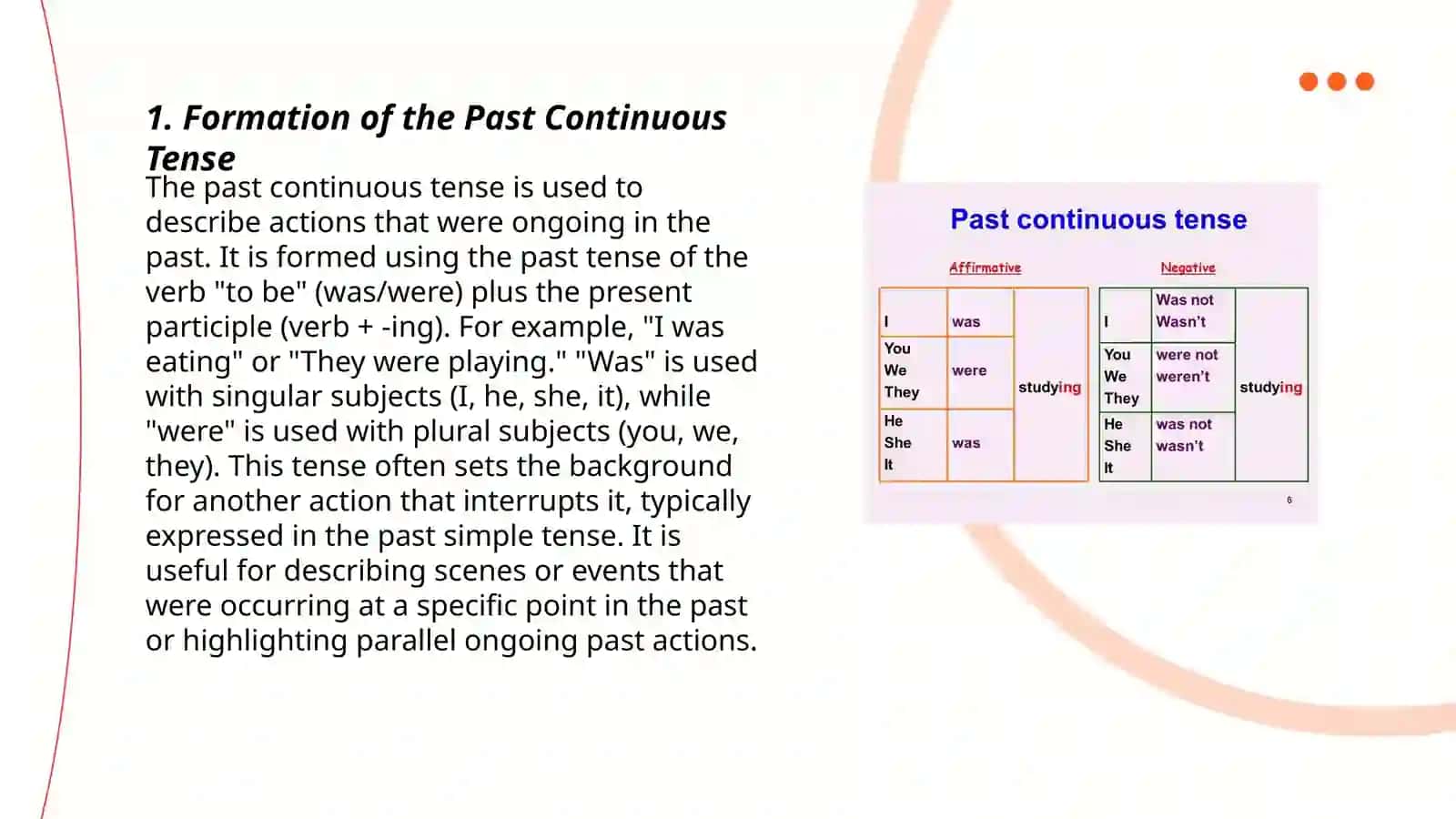 Past continuous 3