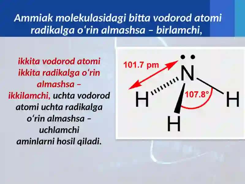 Aminlar va Aromatik Aminlar. Olinishi va xossalari 3