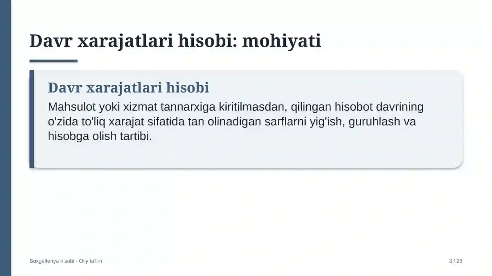 dehqon bozorlarida davr xarajatlari hisobi 2781 3