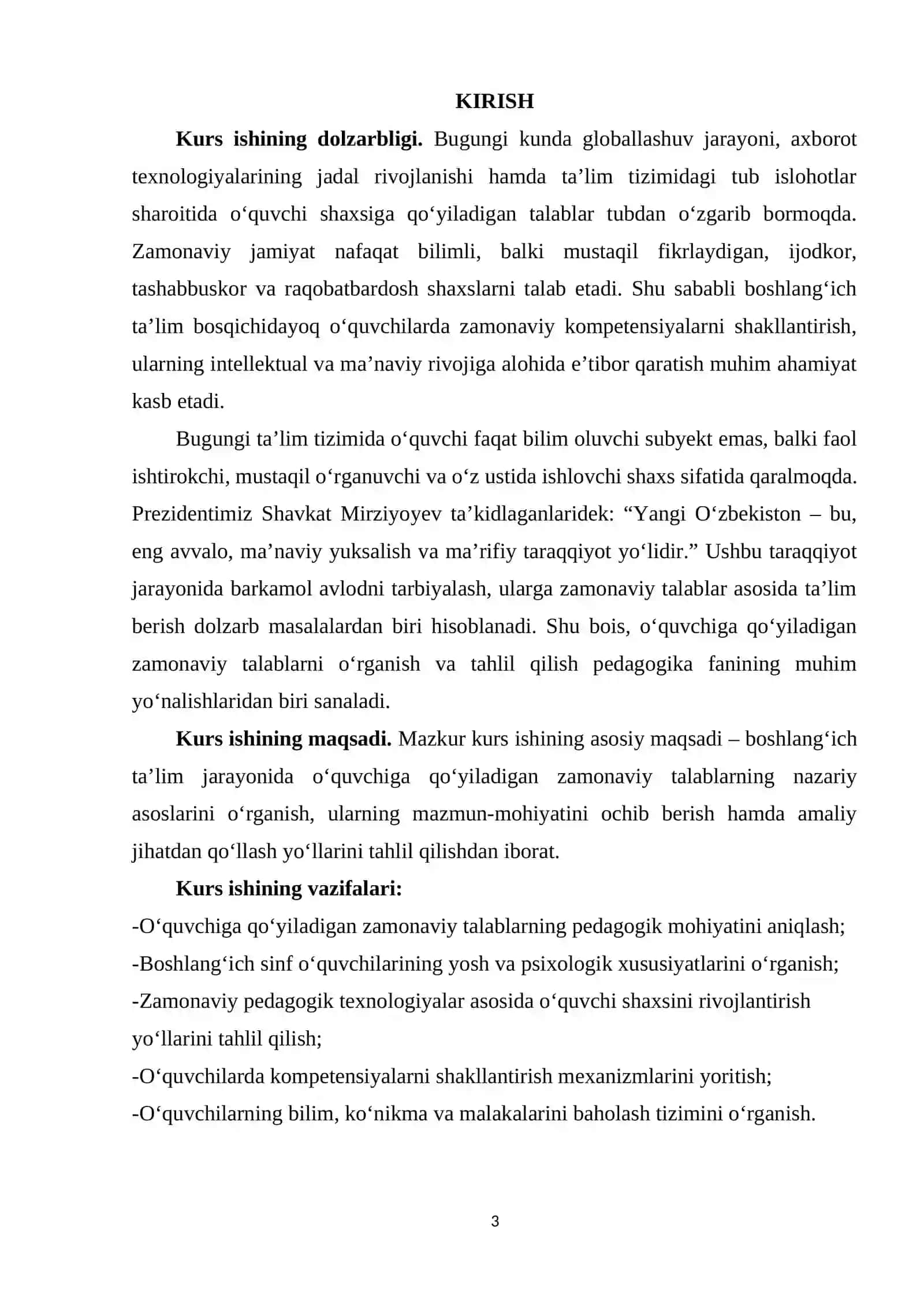 O‘quvchiga qo‘yiladigan zamonaviy talablar 3