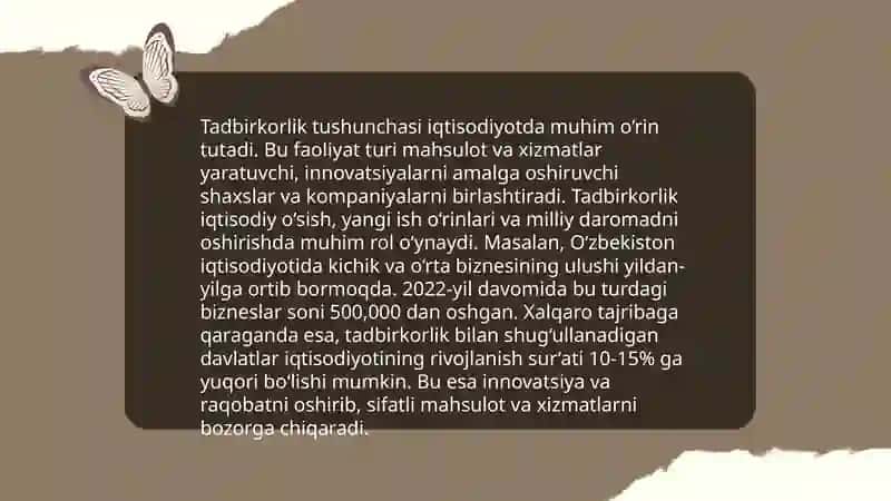 Tadbirkorlik shakllari va ularni tashkil etish 3