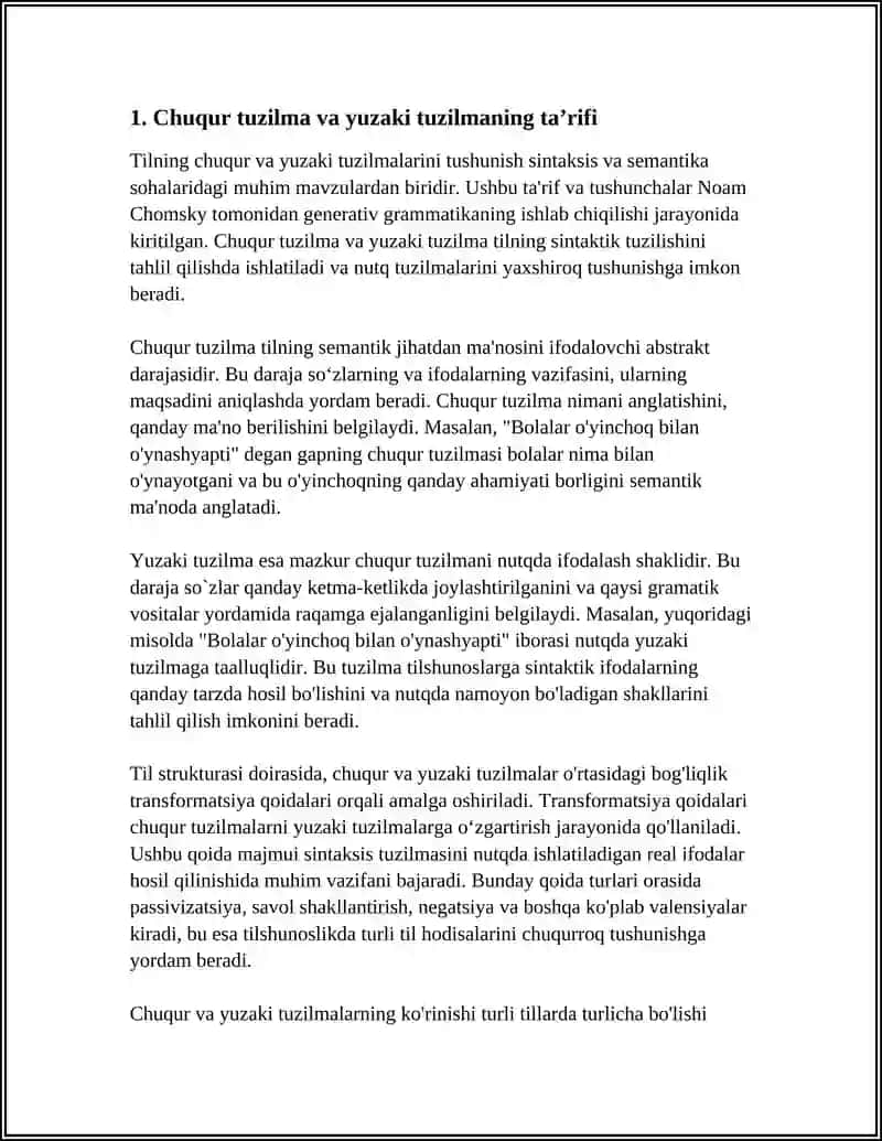 DEEP AND SURFACE STRUCTURE OF THE LANGUAGE 3