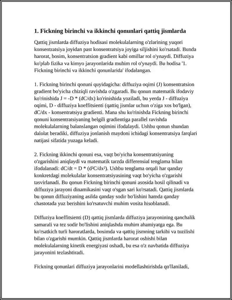 QATTIQ JISMLARDA DIFFUZIYA HODISASI 3