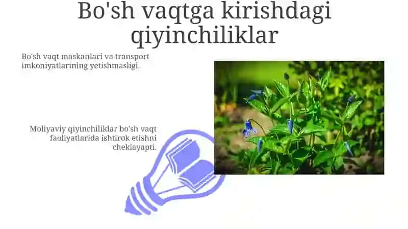 Bo'sh vaqtda faol bo'lish 3