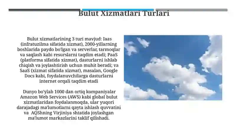 Bulut Xizmatlari bilan Ishlash 3
