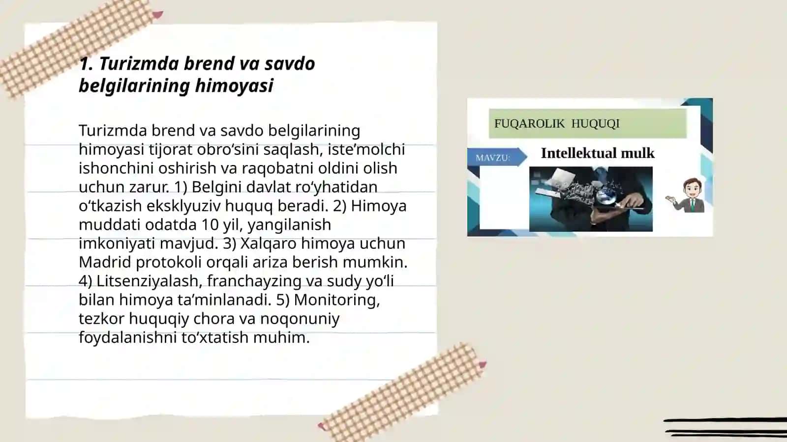 Turizmda intellektual mulk 3