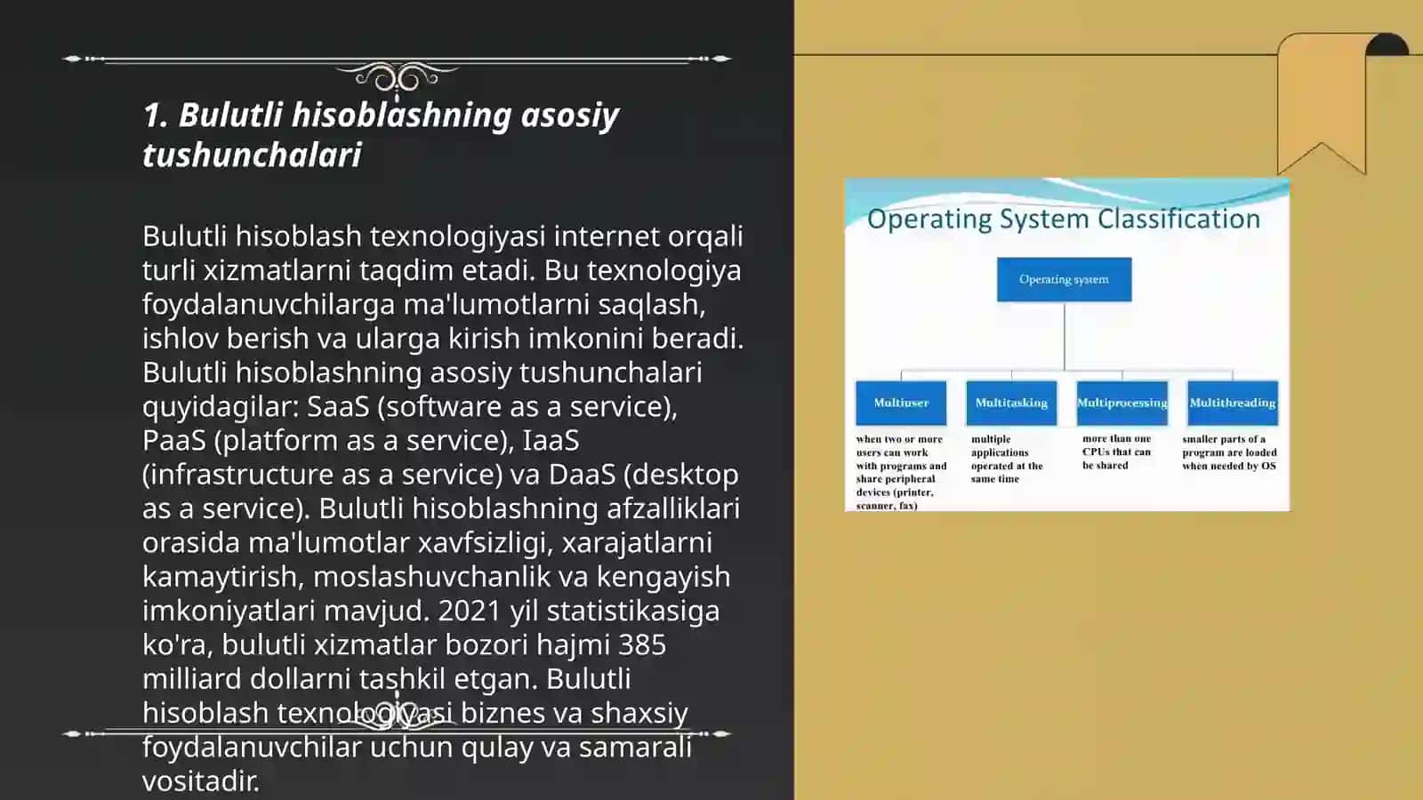 Bulutli hisoblashning asoslari VA operatsion tizimlarda qo'llanilishi 3