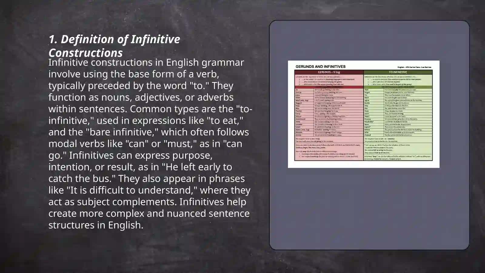 Translation of infinitive construction 3