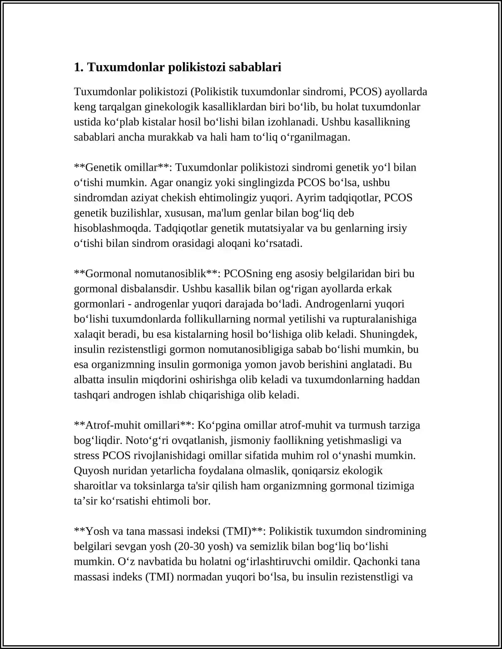 TUXUMDONLAR POLIKISTOZI 3