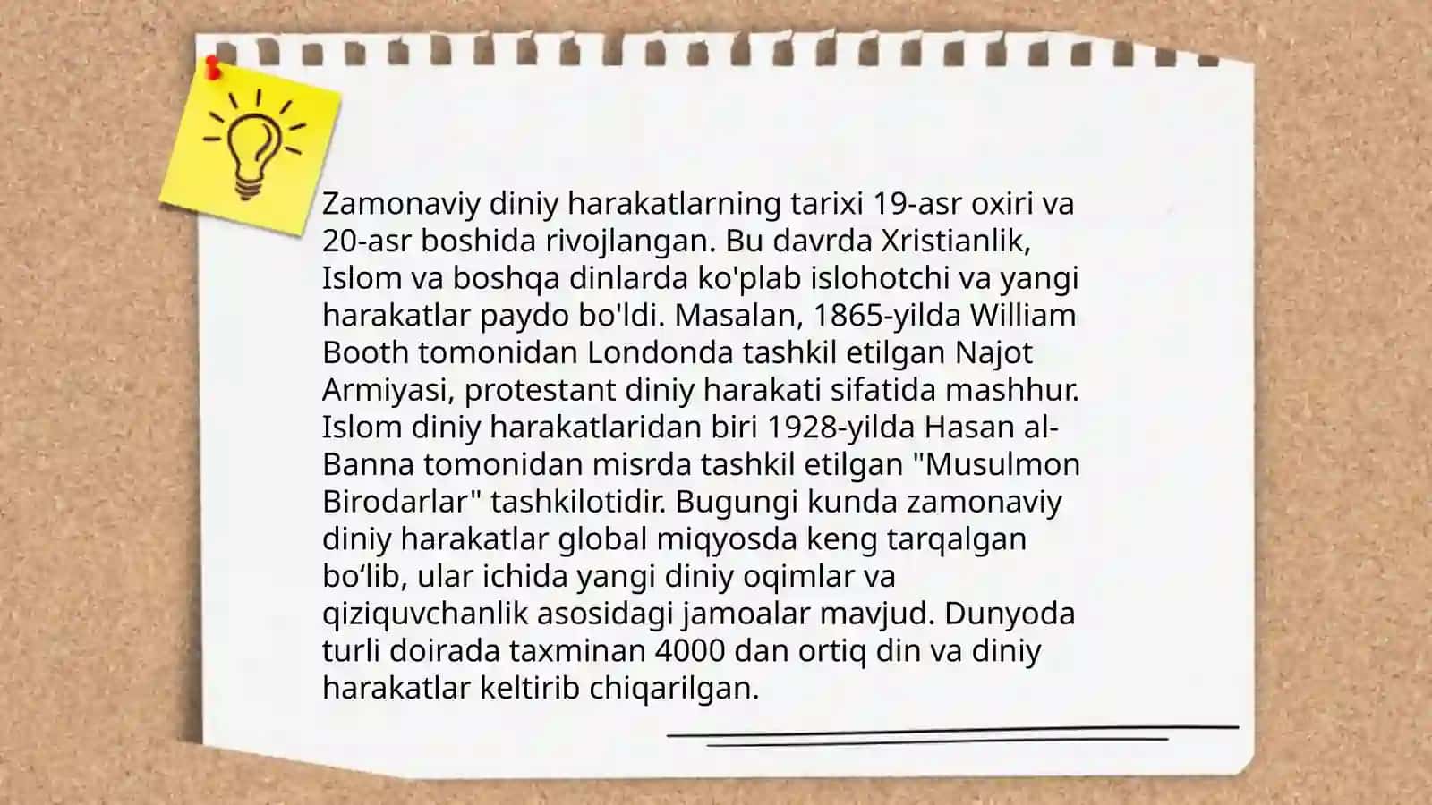 Zamonaviy diniy harakatlar va sifatlar 3