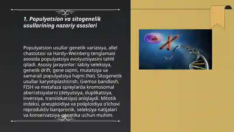 Populyatsion va sitogenelik usul 3